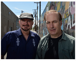 T.J. English with actor Bob Odenkirk.